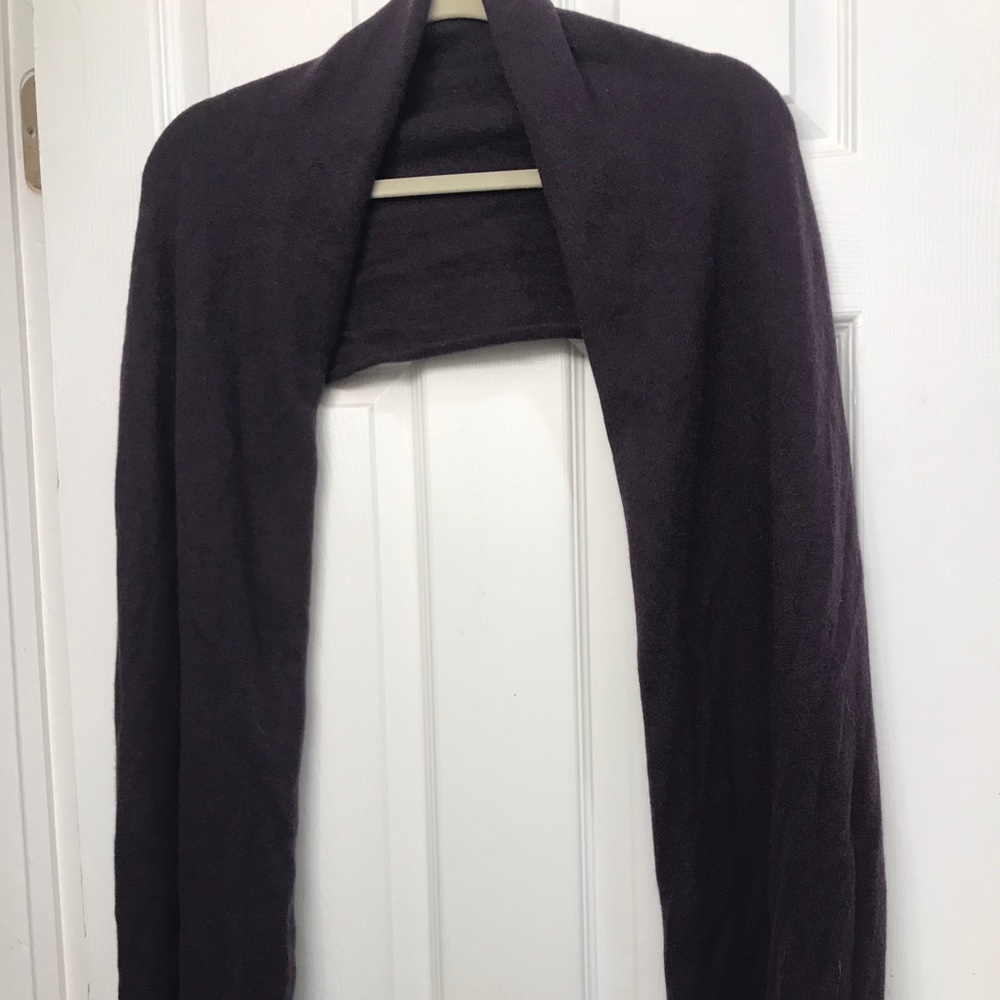 100% Cashmere Scarf - dark purple